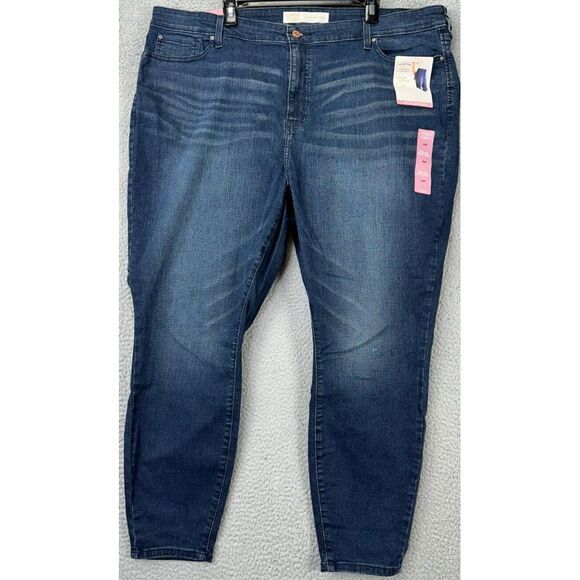 Levis Signature Gold Jeans Womens 26S 38X28 Blue Distressed High Rise Skinny NEW - Picture 1 of 11